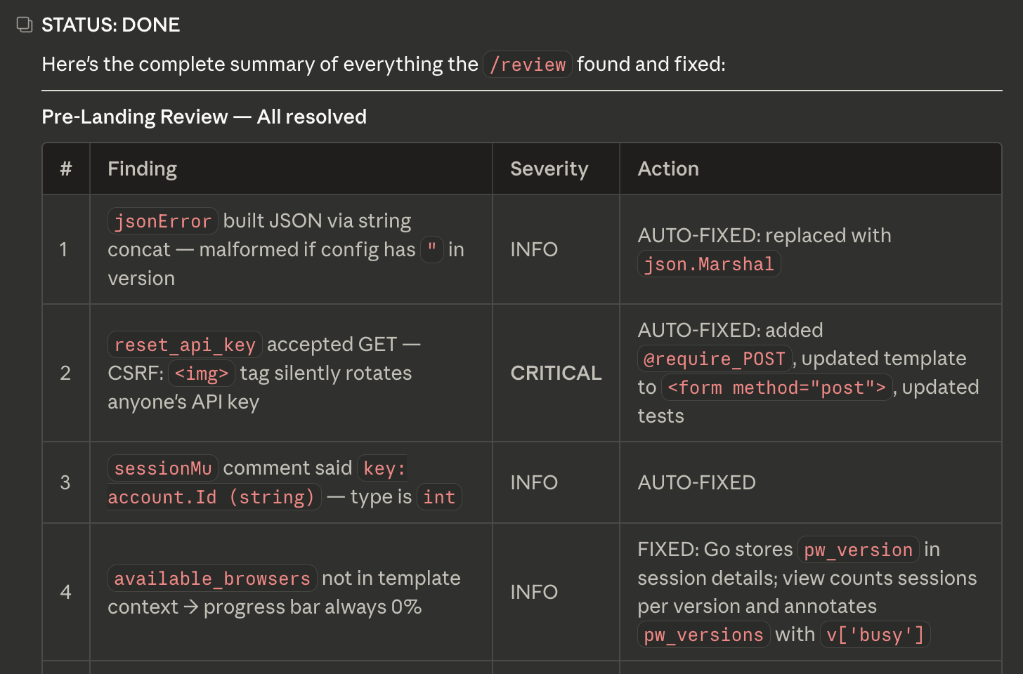 Я здесь не нужен. ИИ сам находит, правит и делает вот такие разные отчеты для меня. 